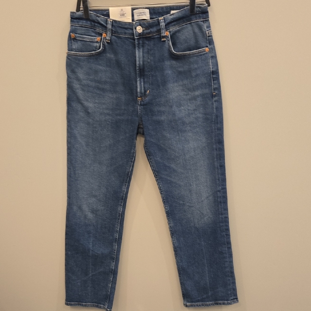 NWT Citizens Of Humanity Zurie Ankle Blue Straight-Leg Jeans